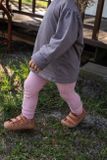 Kids&#039; cotton ribbed leggings Rosa