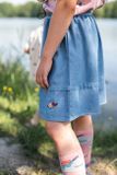 Girl’s Denim Skirt Water Lilies