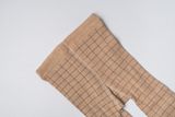 Kids’ light brown cotton leggings Grid Blå