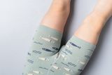 Kids&#039; Turquoise Short Cotton Leggings Fish