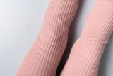 Kids&#039; cotton ribbed leggings Rosa