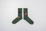 Dark Green Socks Fruits