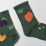 Kids’ dark green socks Fruits