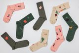 Dark Green Socks Fruits