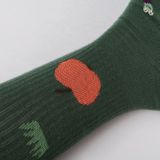 Dark Green Socks Fruits