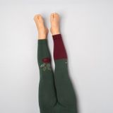 Kids’ dark green cotton leggings Beetrot